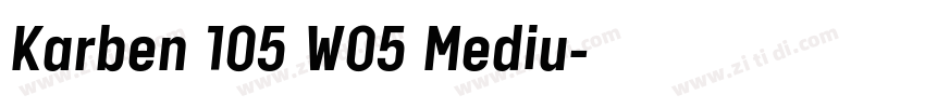 Karben 105 W05 Mediu字体转换
